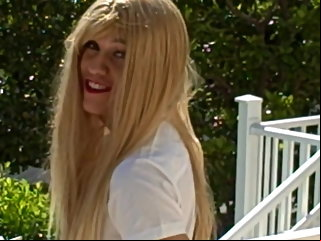 blonde sissy sucking cock  