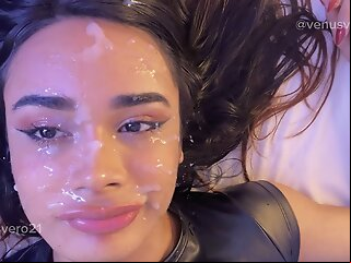 transgirl venusvero21 huge facial  